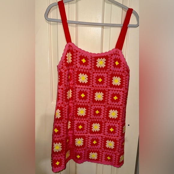 Zara Crochet Square-Pattern Mini Dress - Picture 2 of 4